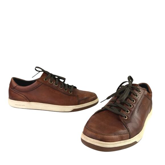 Cole Haan Grandpro Spectator Mens Brown Leather Low Top Lace Up Sneakers Shoes 8 - Picture 5 of 9